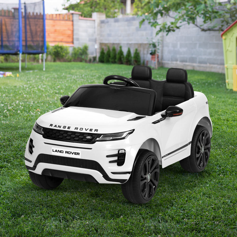 Kids Electric Ride On Car Land Rover Licensed Toy Cars Remote 12V Battery White