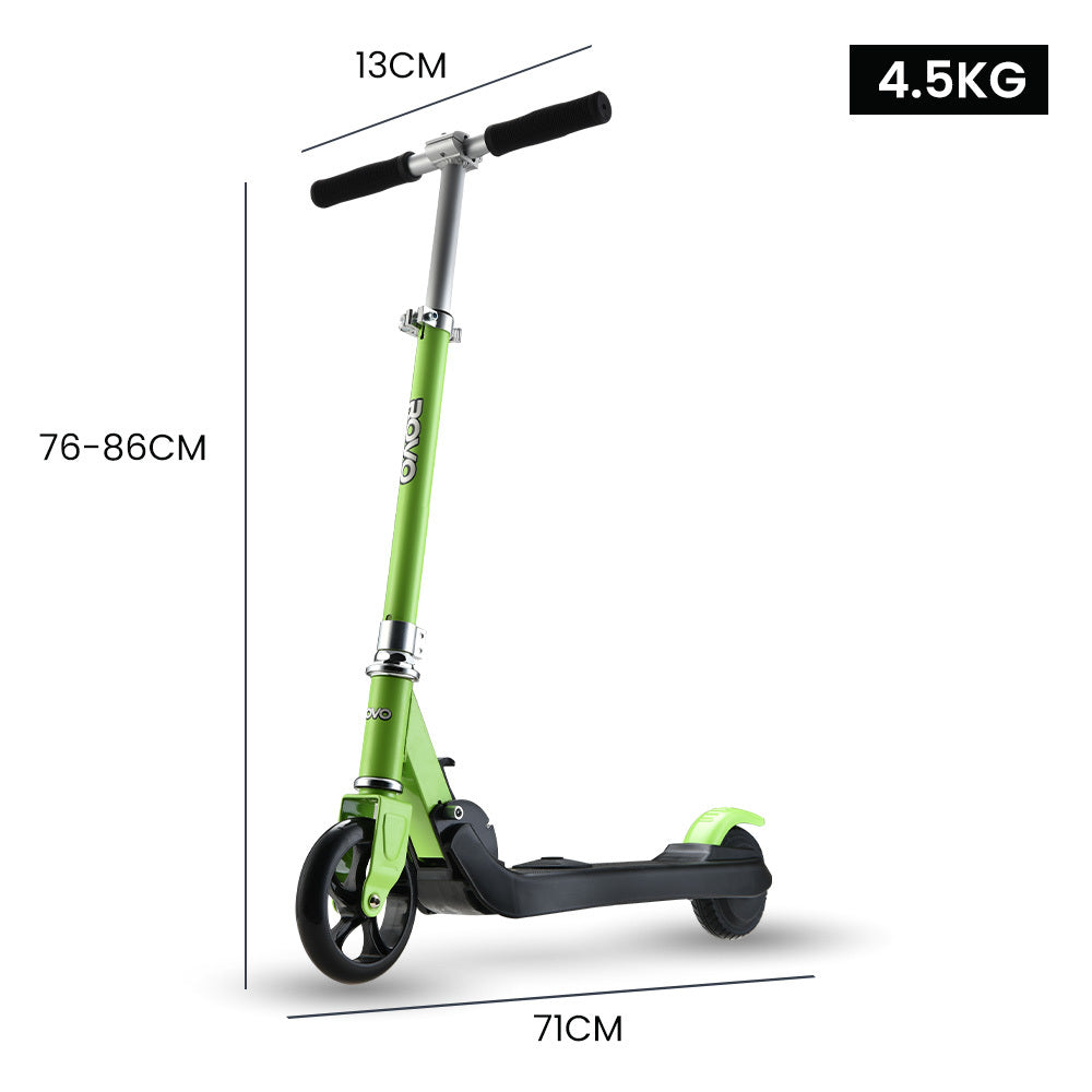 ROVO KIDS Electric Scooter Lithium Ride-On Foldable E-Scooter 125W Rechargeable, Green