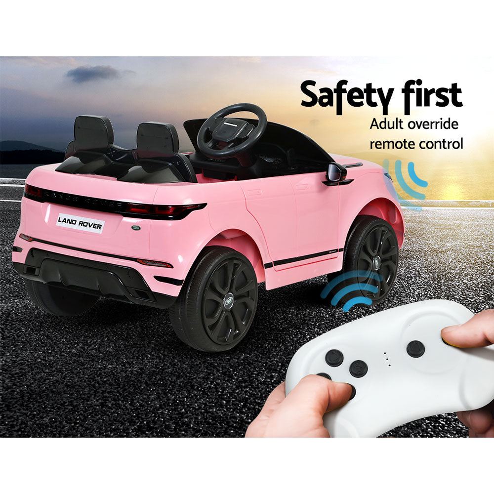 Kids Electric Ride On Car Land Rover Licensed Toy Cars Remote 12V Battery Pink