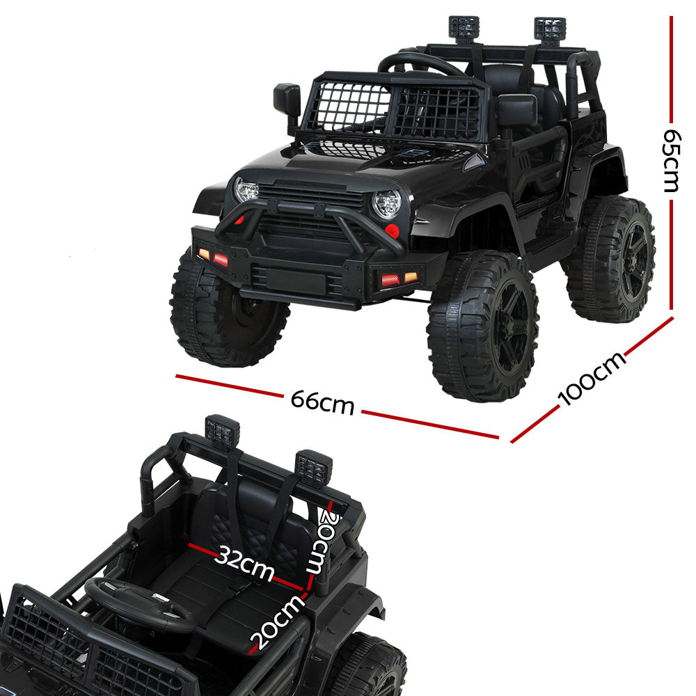 Rigo Kids Electric Ride On Car Jeep Toy Cars Remote 12V Black