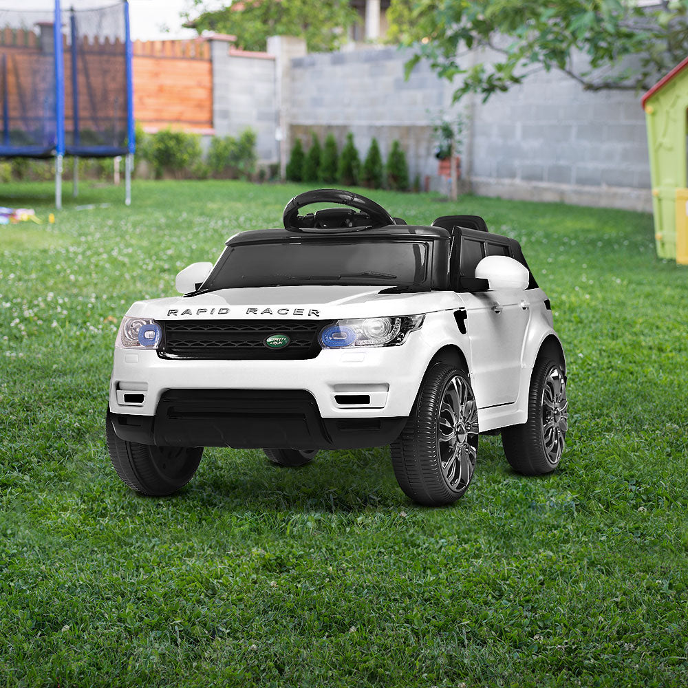 Rigo Kids Electric Ride On Car SUV Range Rover-inspired Cars Remote 12V White