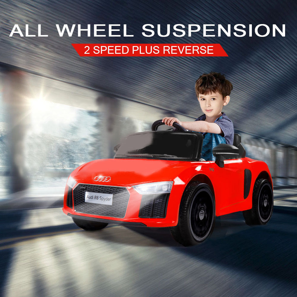 Kids Kids Ride-On Car Licensed AUDI R8 SPYDER Battery Electric Toy Remote 12V Red