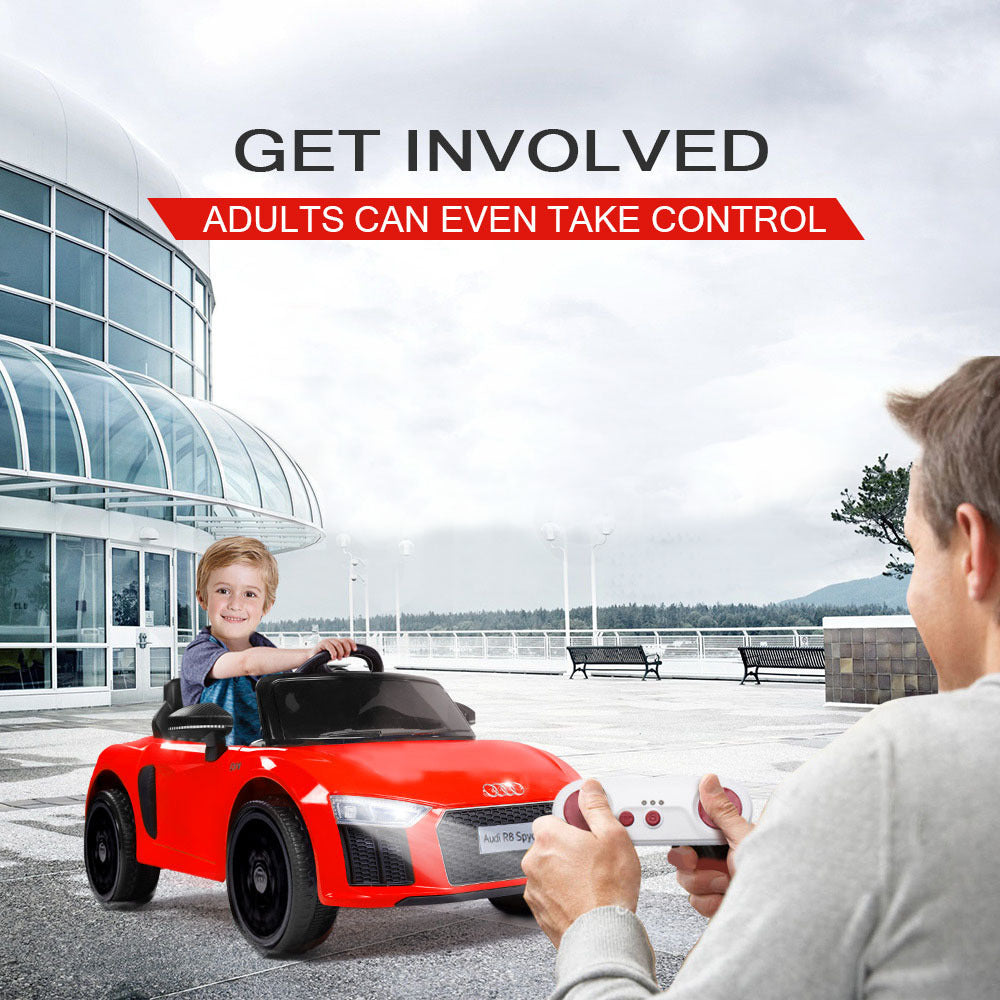 Kids Kids Ride-On Car Licensed AUDI R8 SPYDER Battery Electric Toy Remote 12V Red